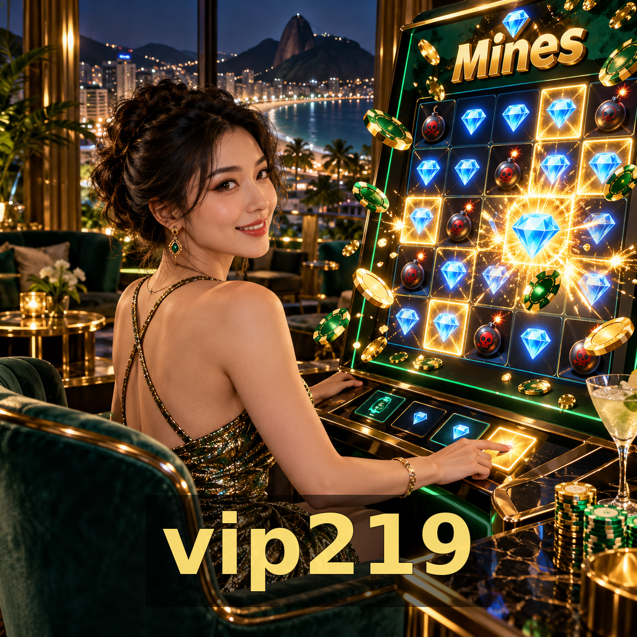 Guia visual quadrado do centro de download vip219